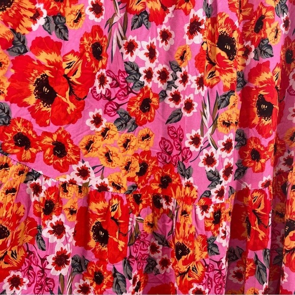 NEW PETAL & PUP Sarai Floral Cutout Maxi Dress Multicolor Tropical Size 8 - Picture 8 of 12